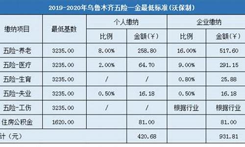 乌鲁木齐五险一金价格多少_乌鲁木齐五险一个月要交多少钱